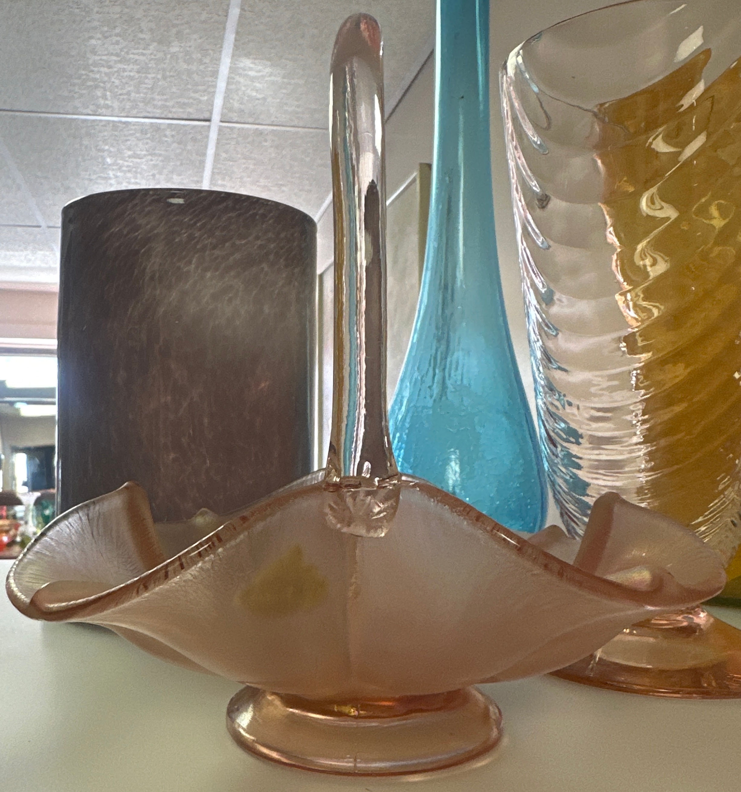 Fenton Velta Rose Iridescent Bowl