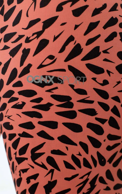 Miniaturbild: Leggings Leaf Polyamid -orange