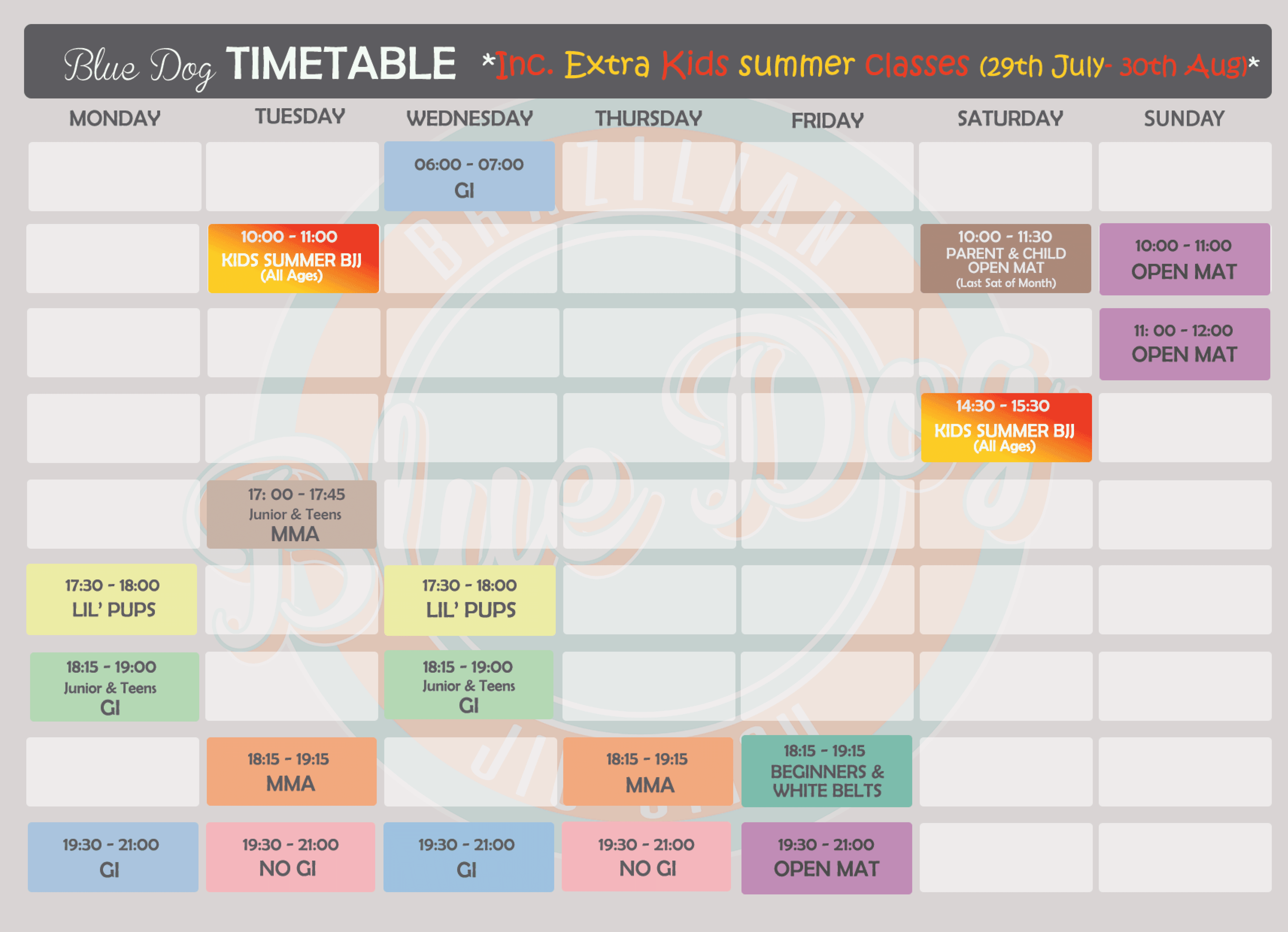 BLue Dog TimeTable New Summer Edition GIF.gif