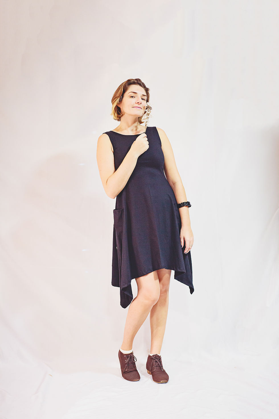 Miniatura: vestido TELA 18 curto cor preta