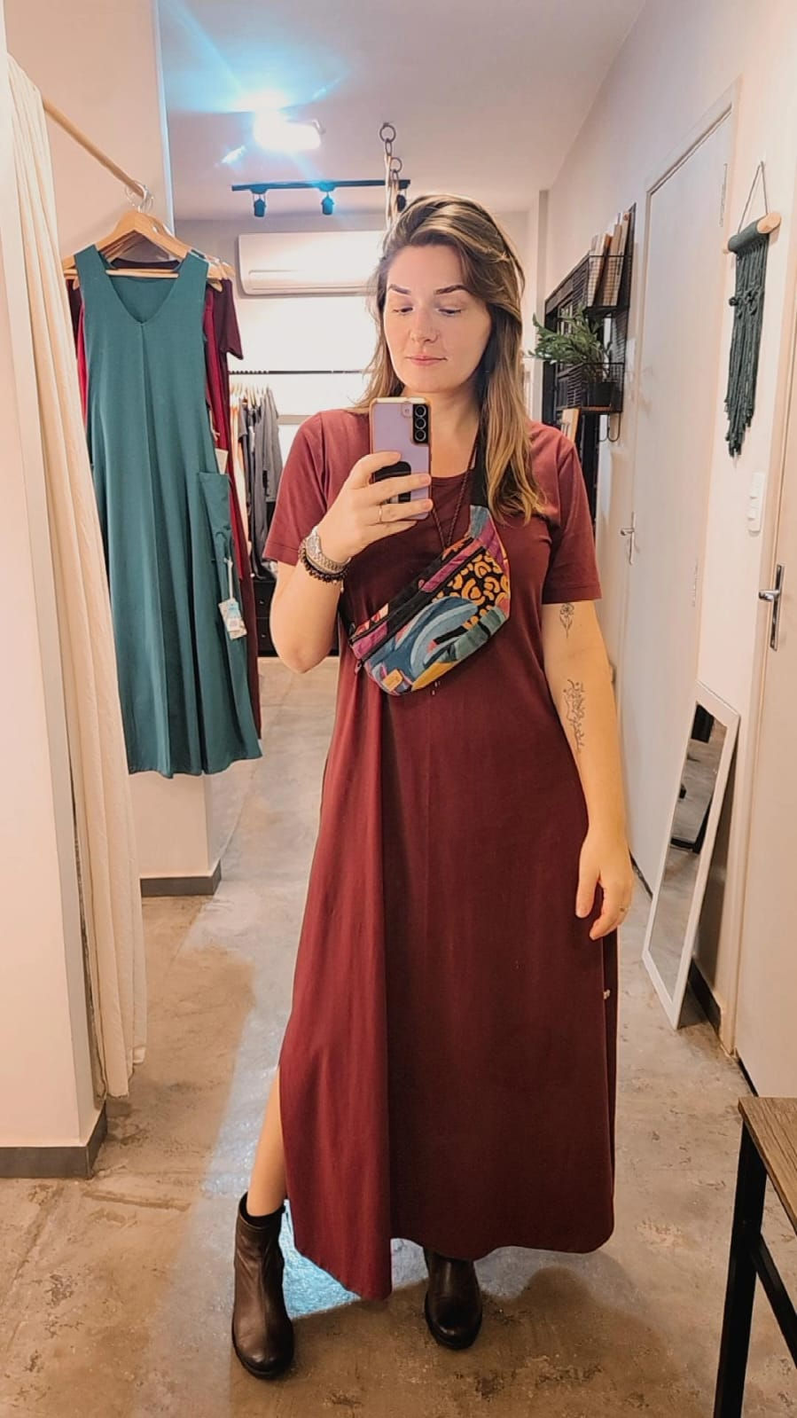 vestido PLUMA longo (cores)
