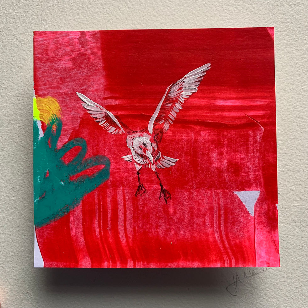 Miniaturbild: Möwe | 25 x 25 cm | Mixed Media