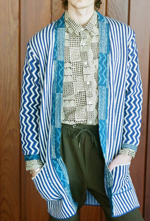 Lucio Castro Cardigan with Shibori..
