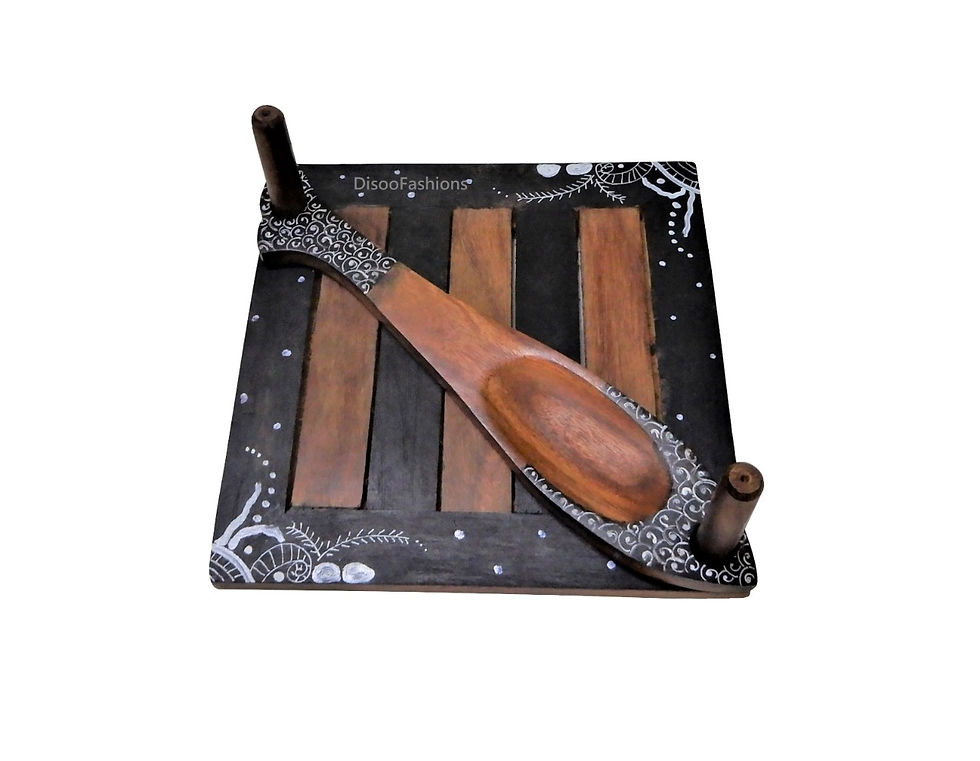 Thumbnail: Tissue Holder napkin organizer tooth pick holder Sheesham hand painted d