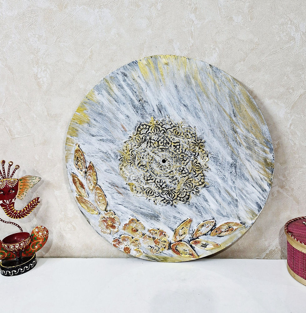 Thumbnail: Wall Art 15 inch Artistic Panel Fusion of Marble on wood handmade 3