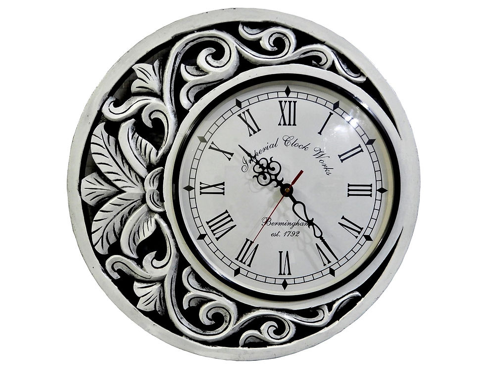 Thumbnail: Wooden Round Wall Clock _Moon On Earth