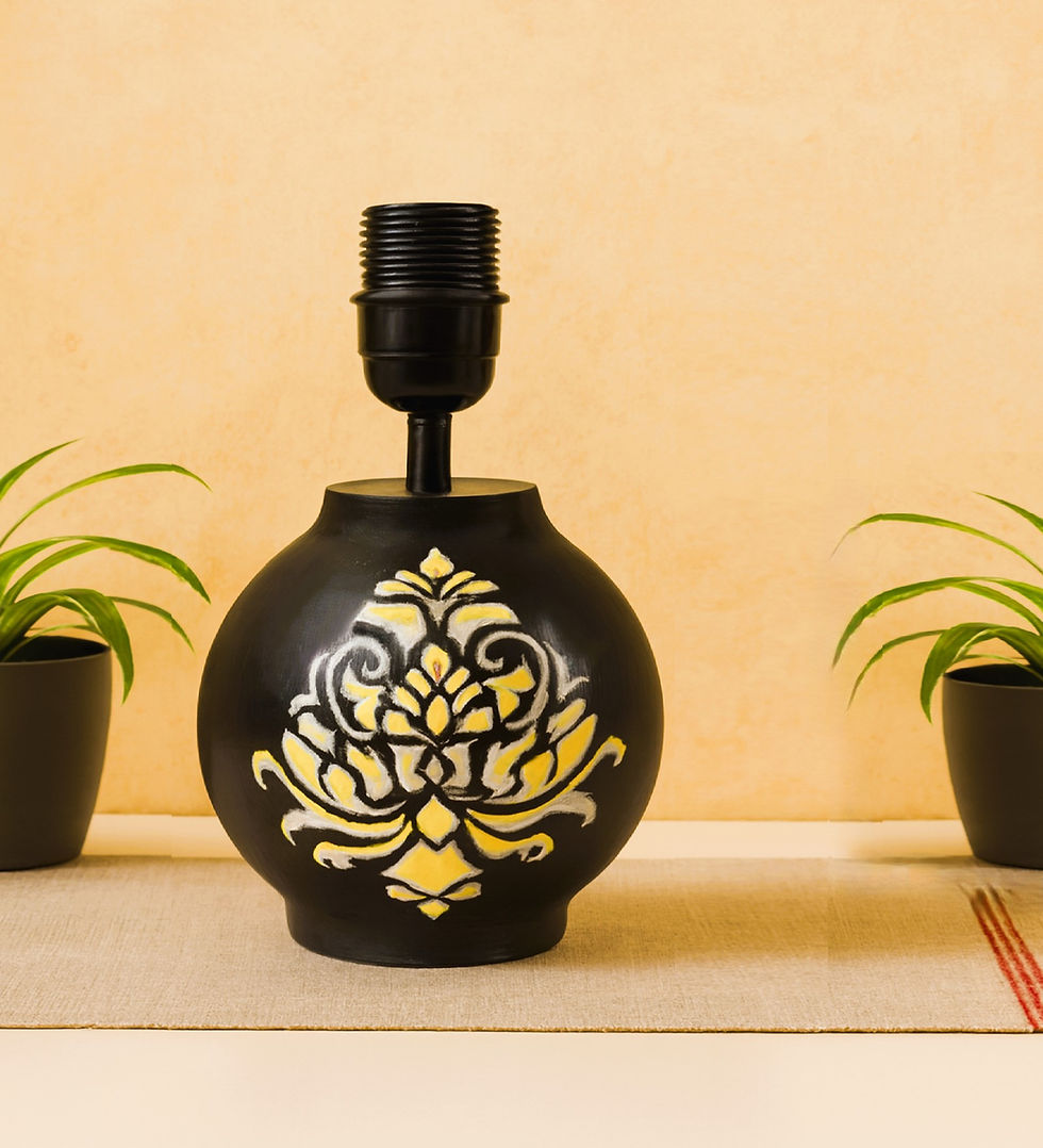 Thumbnail: Table Lamp Wooden Matka fulwari