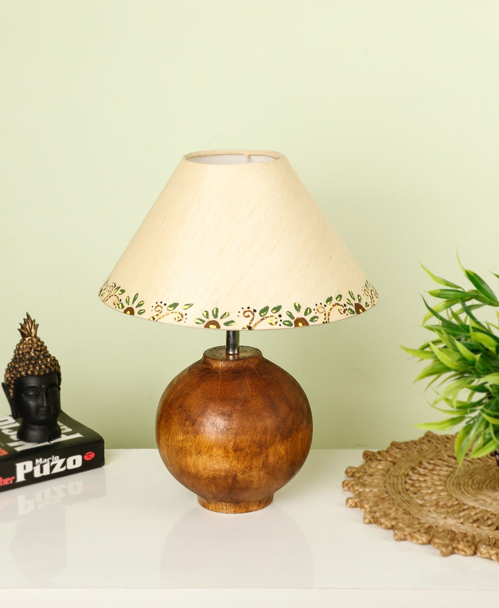 Thumbnail: Lamp Surahi Design Wooden handicraft Artifact (Coffee Color)