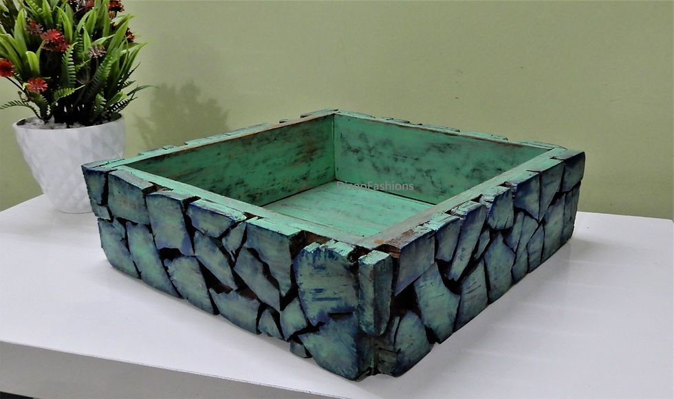 Thumbnail: Wooden Tray with Antique Looks RosewoodBlocks