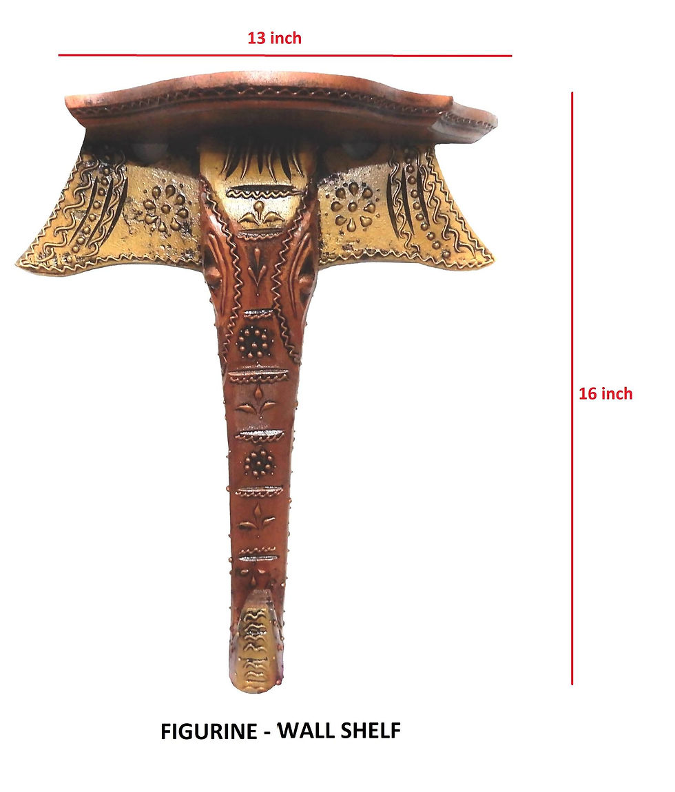 Thumbnail: Wall Shelf - Shri Ganesh - Wall Art Pooja Shelf Wood