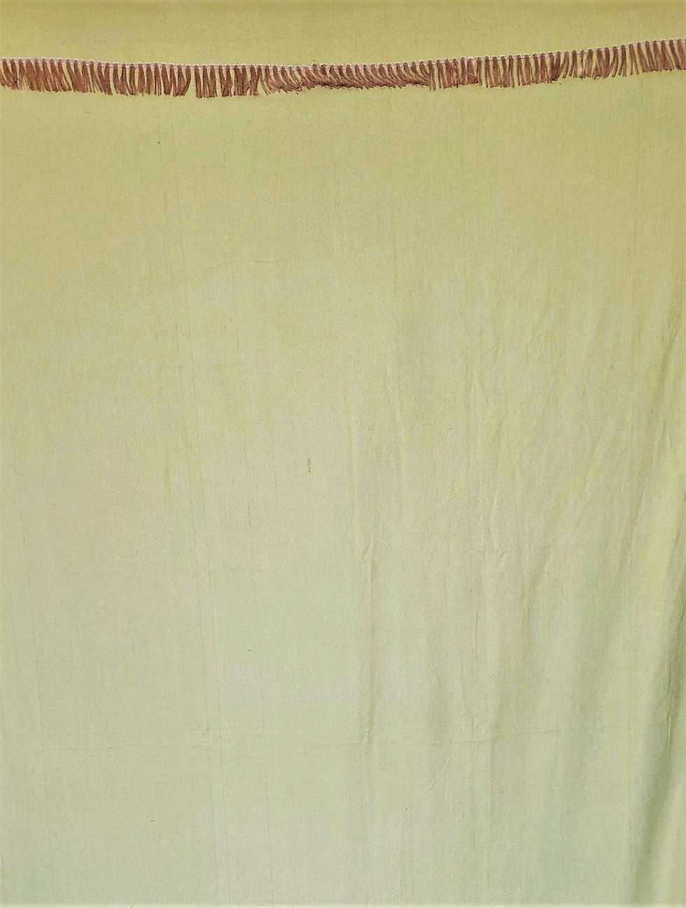 Thumbnail: Cotton Curtains drapes with jute Frill Work (Chrome Finese Eyelet)