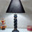 Thumbnail: Lamp with Rope pattern hand carved hand painted Black Gold Color Art