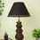 Thumbnail: Table Lamp - Wooden Nawabi Kashmiri Matka Bareek Nakkashi (With Shade)