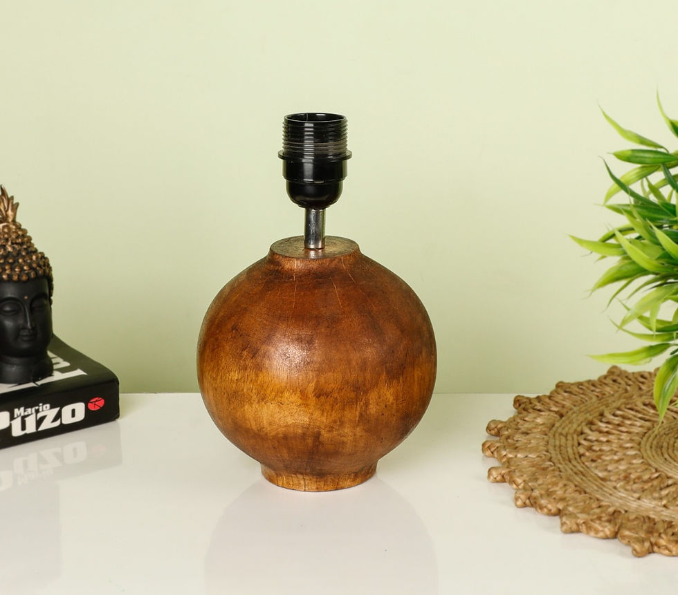 Thumbnail: Lamp Surahi Design Wooden handicraft Artifact (Coffee Color)