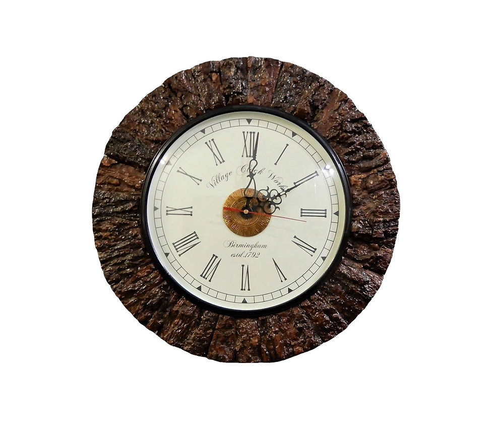 Thumbnail: Brown Wood Round Wall Clock