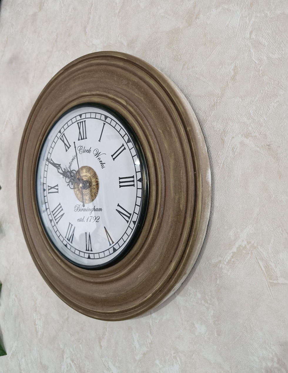 Thumbnail: Wooden Handcrafted Clock With Rings pattern