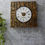 Thumbnail: Wall Clock Vintage Rustic finish Tree Bark outer Lining Golden Finesse