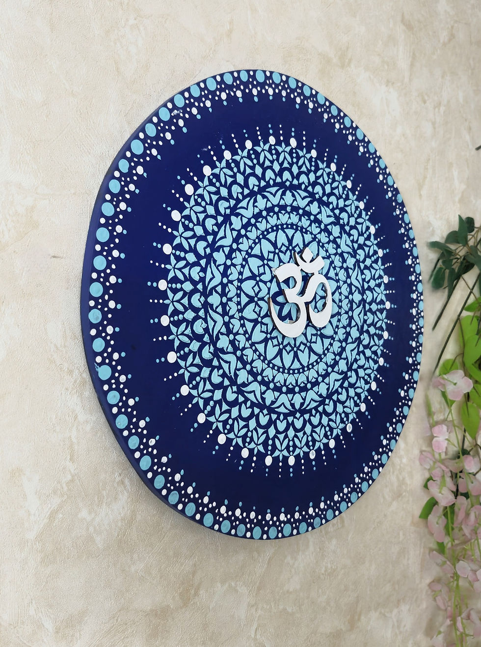 Thumbnail: Wall Art Panel HandCrafted Marble Work (Shri OM)