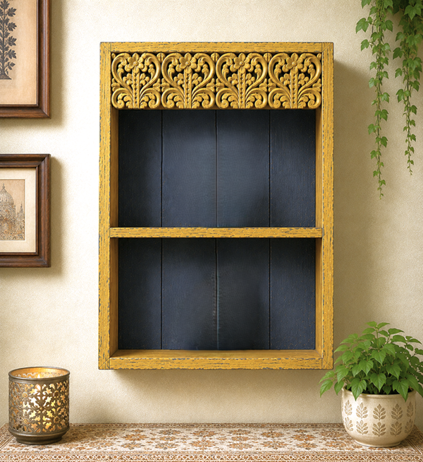 Thumbnail: Vitanka Wall Shelf Pooja Shelf Wall Decor