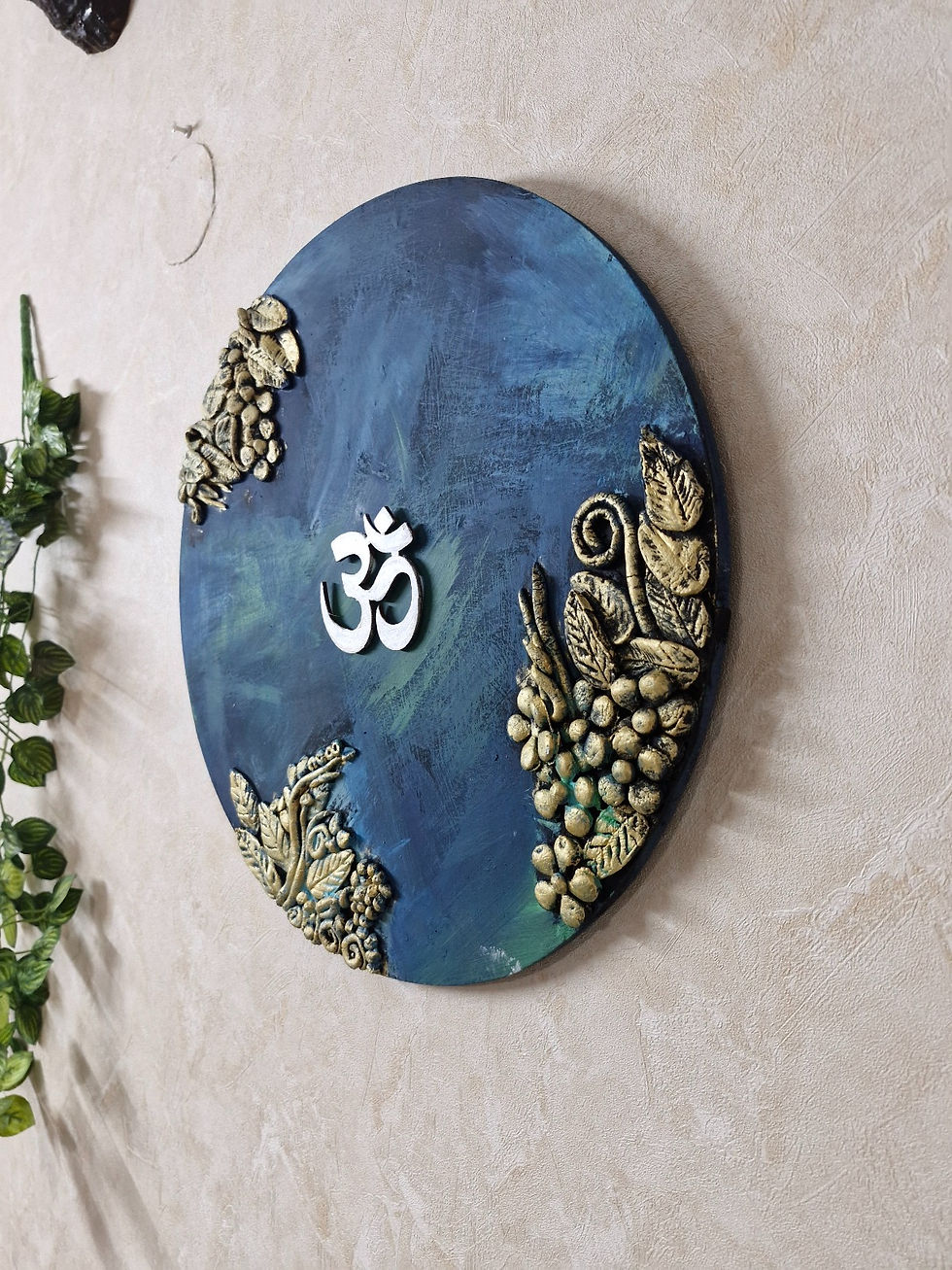 Thumbnail: Wall Art 15 inch OM Panel Fusion of Marble on wood handmad