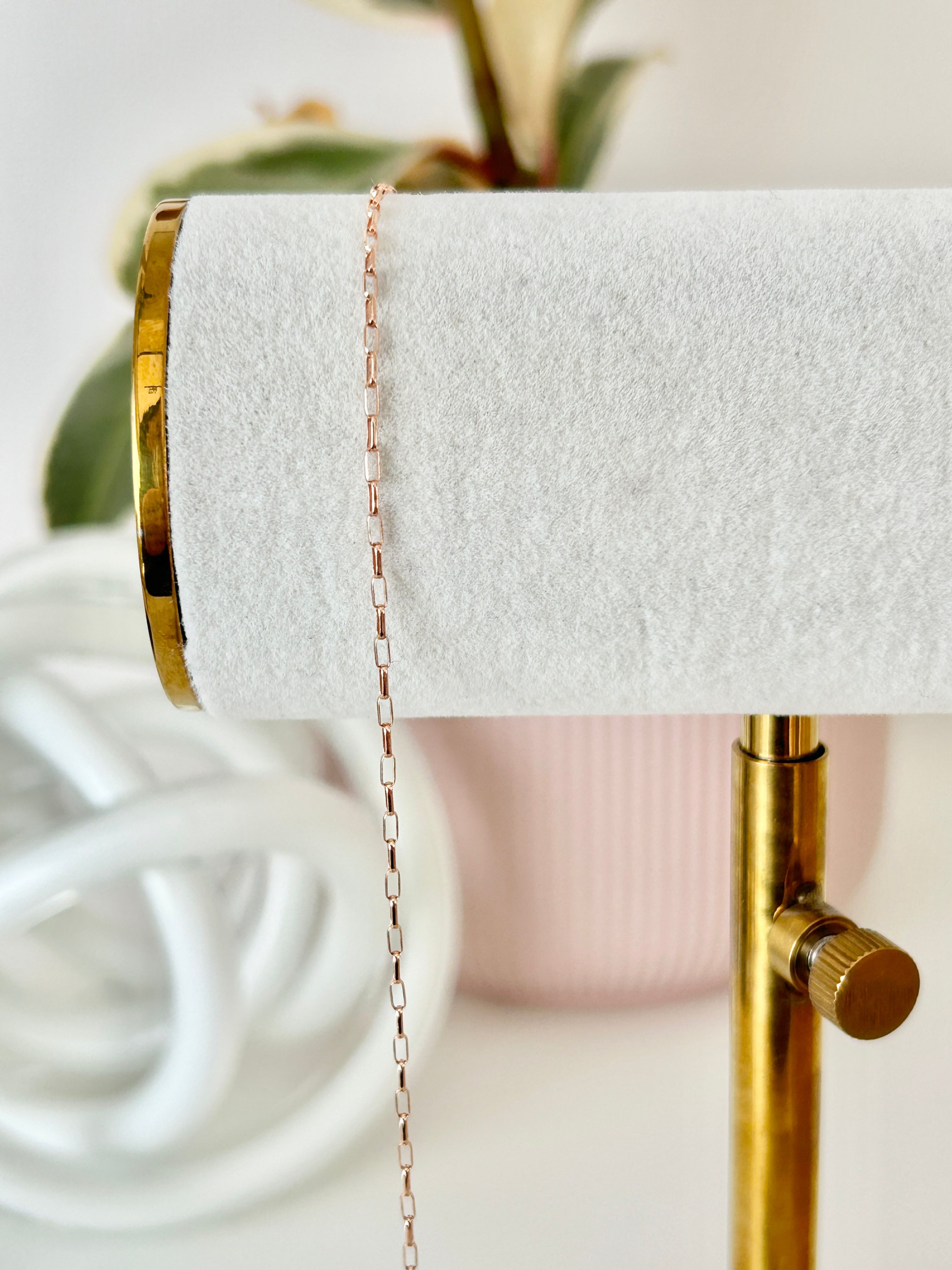 Rose Gold Fill Elongated Paperclip