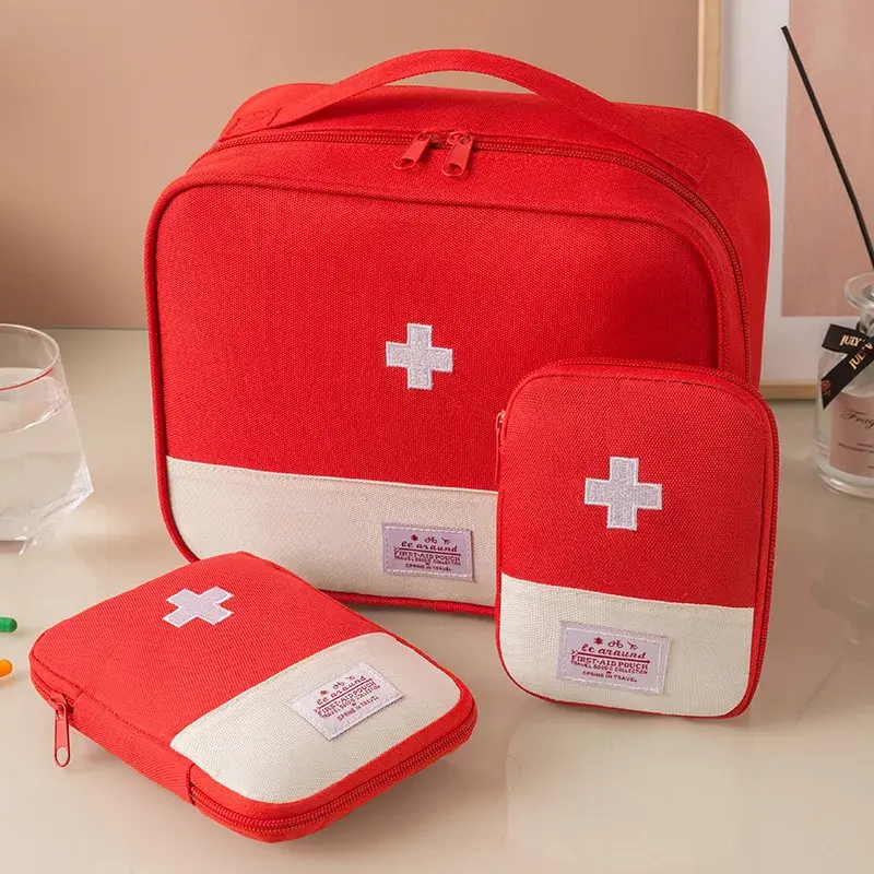 3 Pcs/Set Portable Medical Storage Bag Camping Emergency First Aid Kit Organizer