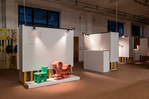 Exhibition inside a warehouse