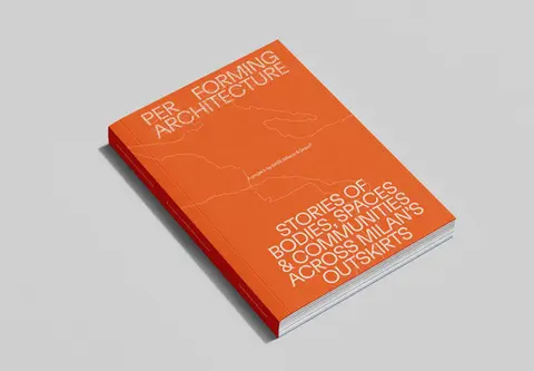 mockup of the book Performing Architecture