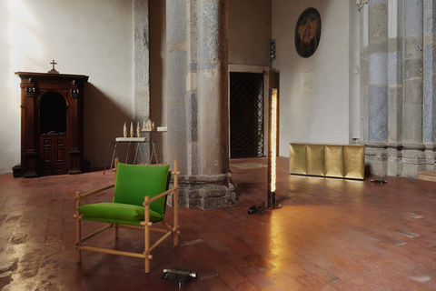 design exhibition inside a church