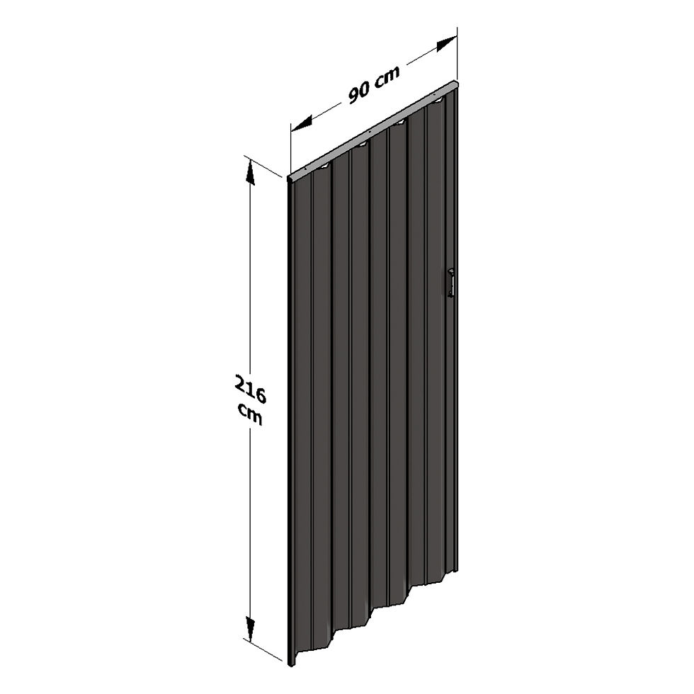 Miniatura: PUERTA PLEGABLE - CHICA Chocolate (Ancho de 90 cm por 216cm de altura)