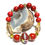 Thumbnail: Large Football with Red and Gold and large crystal beads