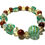 Thumbnail: Vintage Mural Verdigris Czech Beads with Healing sandstone beads