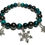 Thumbnail: Hematite and Blue Tiger Eye beads with three charms