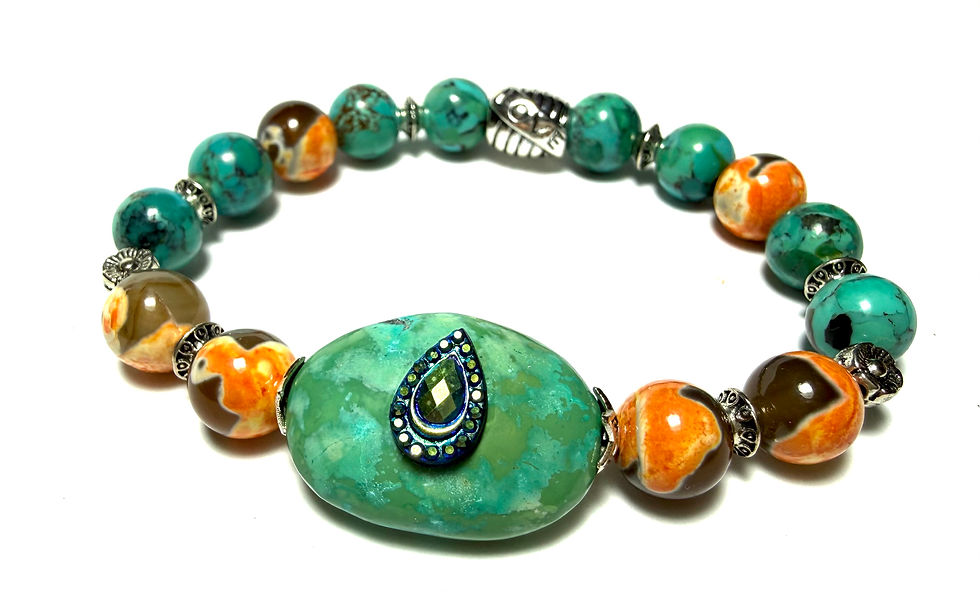 Thumbnail: Desert Turquoise – One-of-a-Kind Gemstone Bracelet