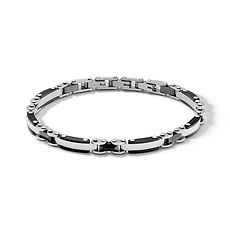 Braccialeuomo in Acciaio, Pvd nero, ceramica nera della collezione Ceramik Comete Gioielli