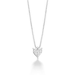 Girocollo in oro bianco 375 e diamante della collezione Storia di Luce Diamanti Comete Gioielli