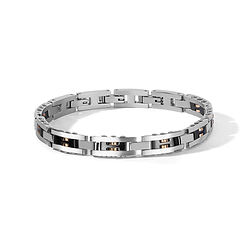 Bracciale in Acciaio, pvd rosè e nero collezione Costellation Comete Gioielli