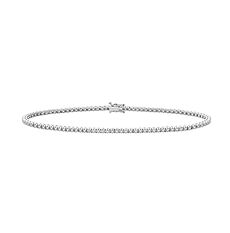 Tennis Herrenarmband aus 750er Weißgold und weißen Diamanten, Kollektion Tennis Comete Schmuck