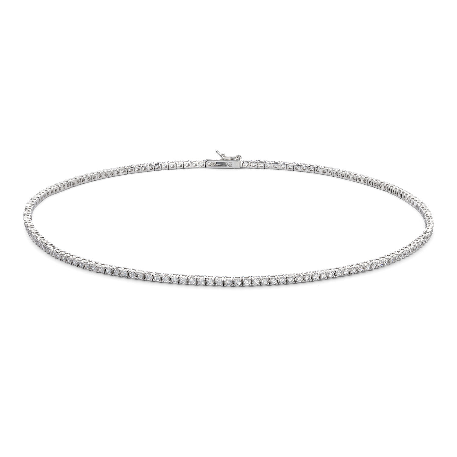 Girocollo tennis in Argento 925‰ e Zirconi bianchi collezione Tennis Comete Gioielli