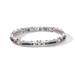 Armband in RVS, zwarte keramiek, pvd collectie Costellation Comete Sieraden