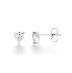 Orecchini donna cuore in oro bianco e diamanti della collezione Storia di Luce Diamanti Comete Gioielli