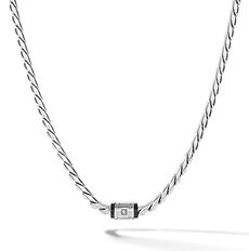 Roostevaba terasest kaelakee, must pvd ja teemant kollektsioon DIAMONDS Silt Comete Ehted