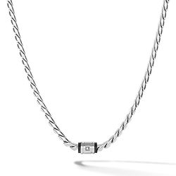 Girocollo en Acero, pvd negro y diamante colección DIAMONDS Etiqueta Comete Joyas