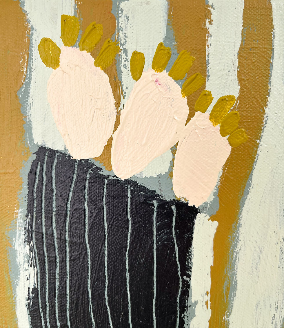 Thumbnail: colorful contemporary abstract painting inspired by still life