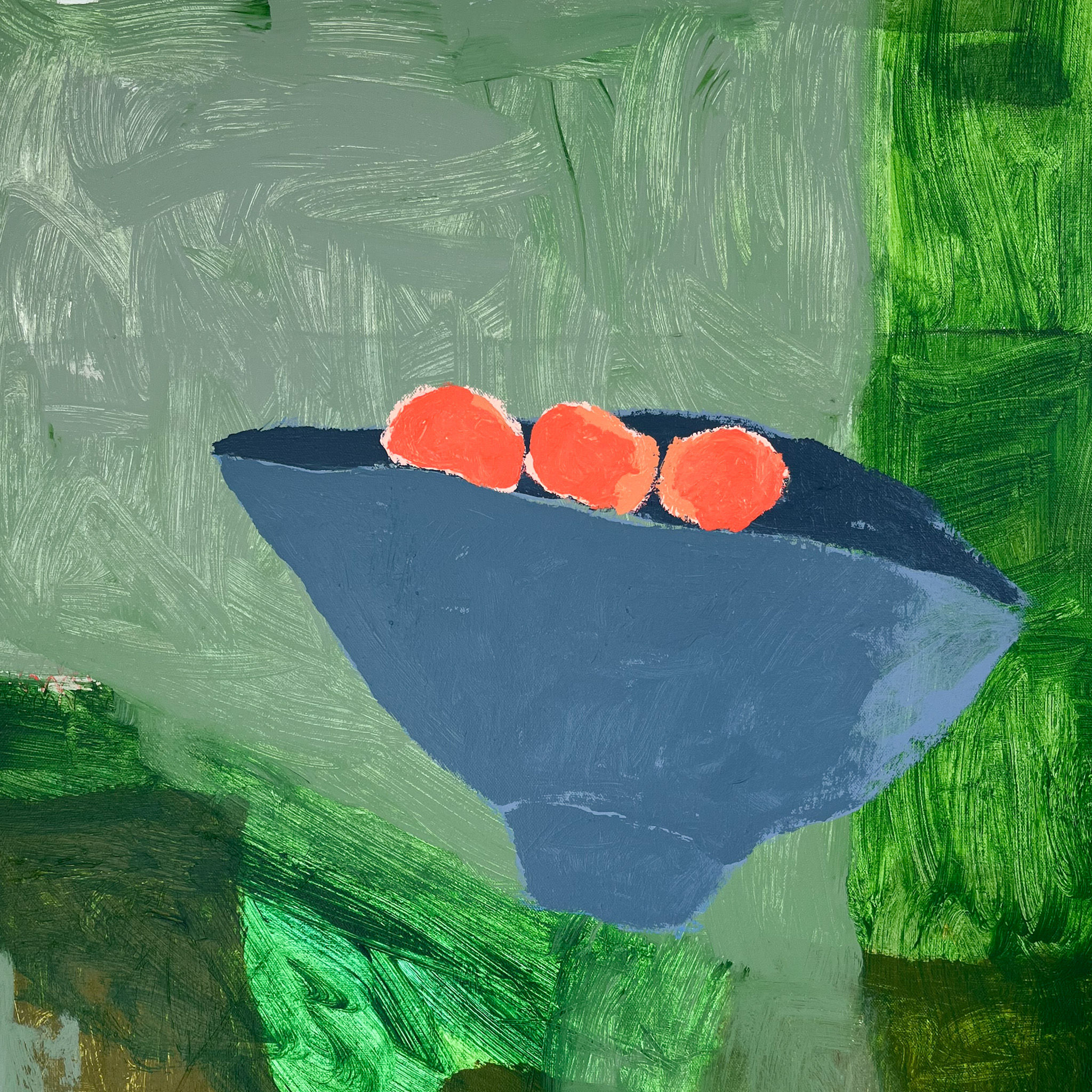 colorful contemporary abstract painting inspired by still life