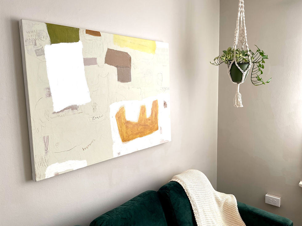 colorful abstract art. expressive painting. acrylic painting, oil pastel & pencil on gallery-wrapped canvas.