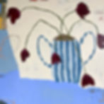 colorful contemporary abstract painting inspired by still life