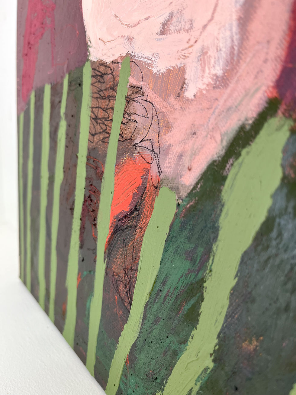 Thumbnail: colorful contemporary abstract painting inspired by still life