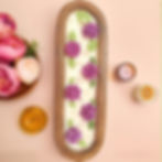 Wooden Boat Soy Wax Scented Candle by Opaline Aura – Purple Floral Design