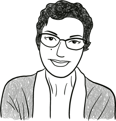 Sketch of Julie Poncelet, PH.D.